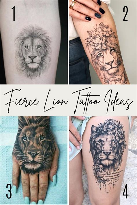 lion family tattoo|male and female lion tattoo.